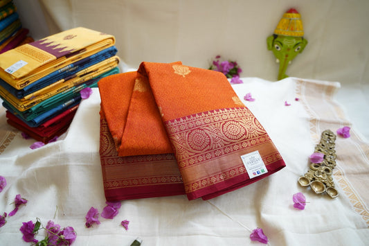 Chettinad handloom Cotton Saree with jari border  PC8211