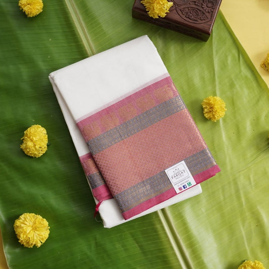 Chettinad handloom Cotton Saree With Jari Border PC10290