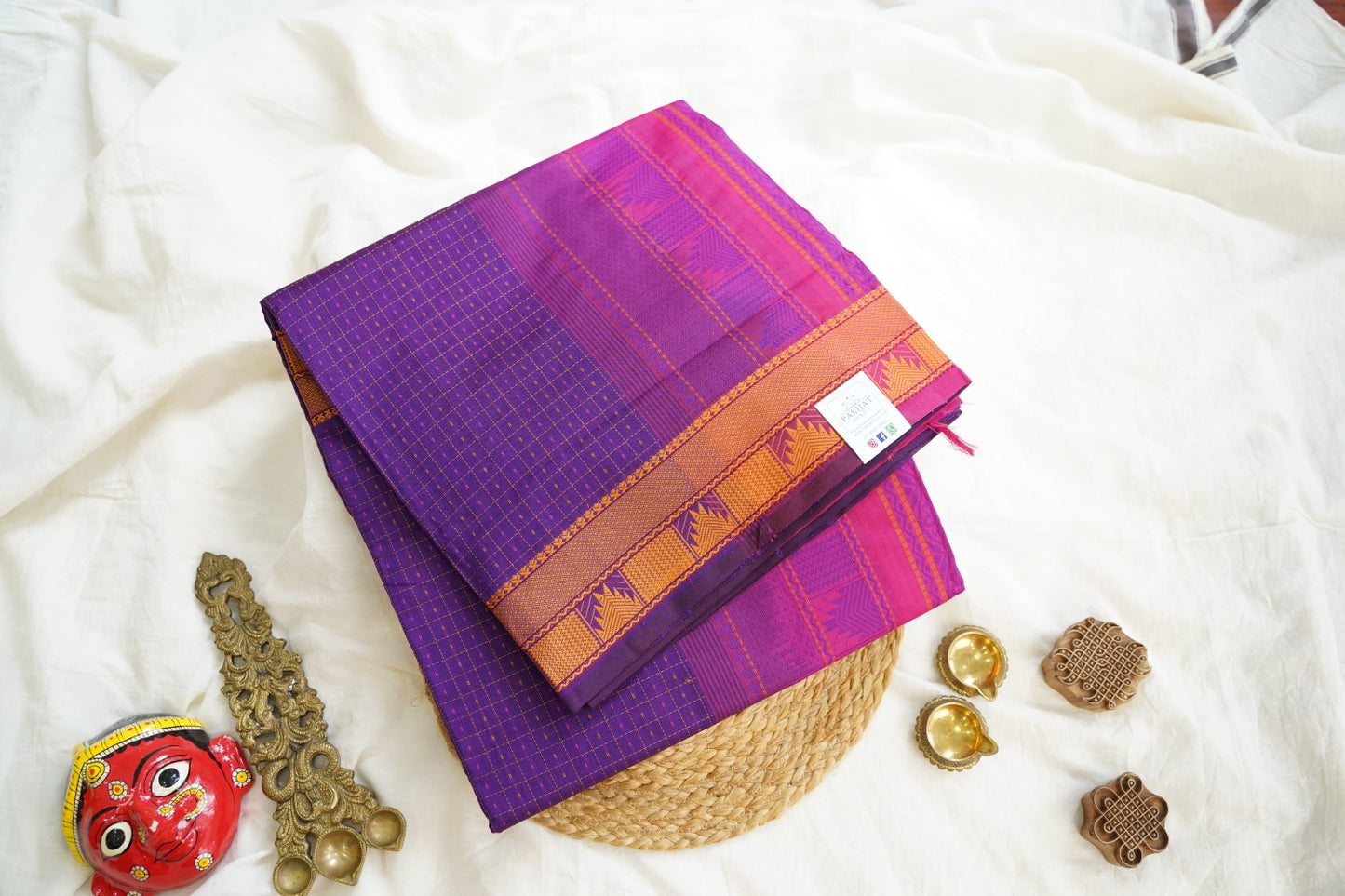 Kanchi Semi Silk Cotton Saree PC15166