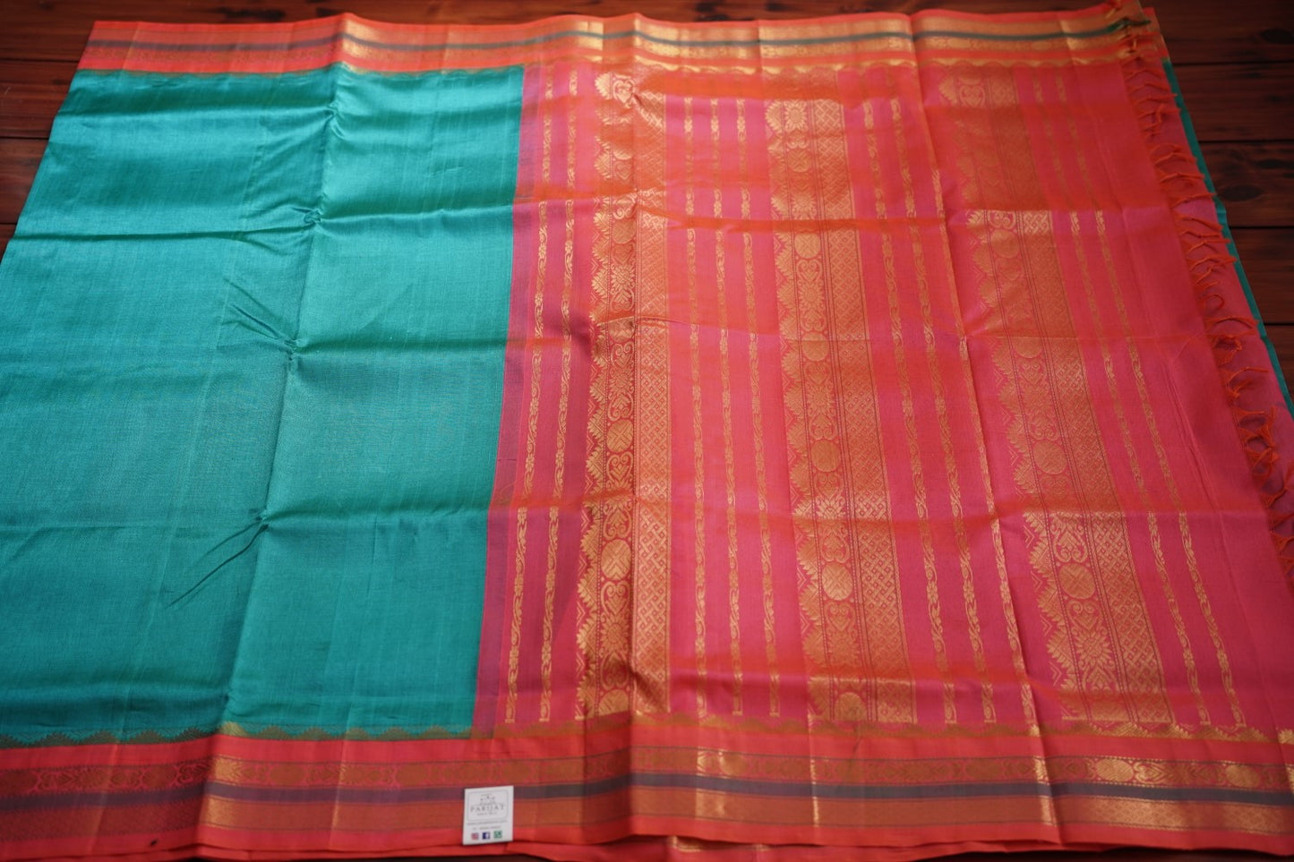 Kanchi Silk Cotton Saree With Zari Border  PC10258