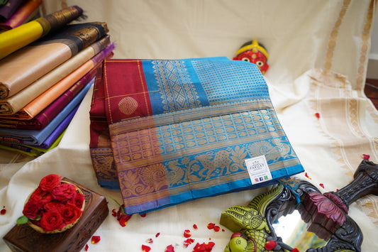 Kanchi Handloom Silk Cotton Saree PC12271