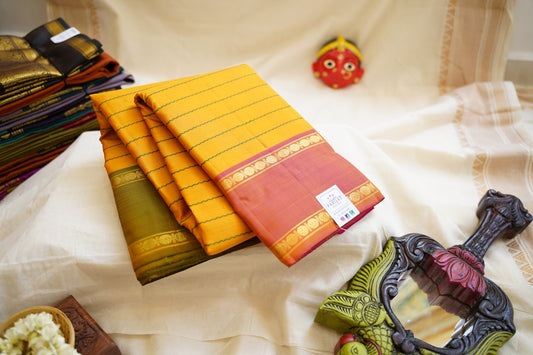 Turmeric Yellow Kanchi Silk Saree PC12417