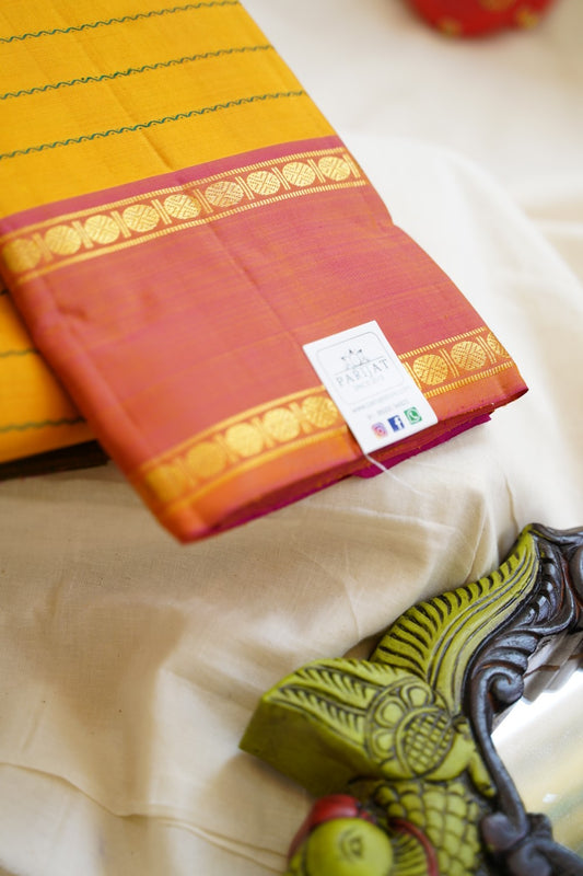 Turmeric Yellow Kanchi Silk Saree PC12417