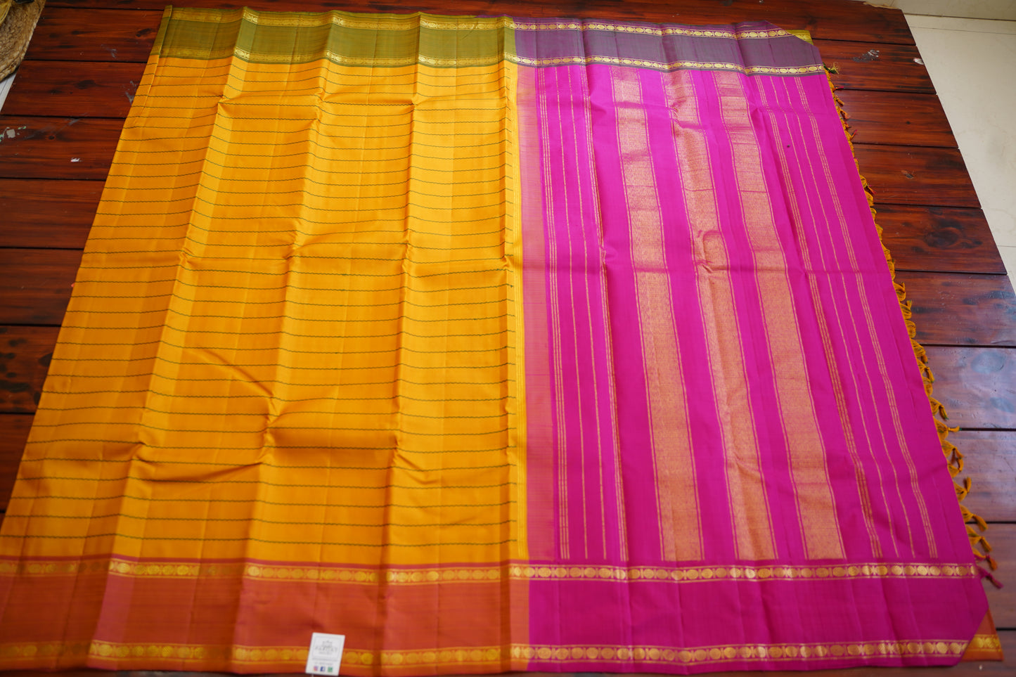 Turmeric Yellow Kanchi Silk Saree PC12417