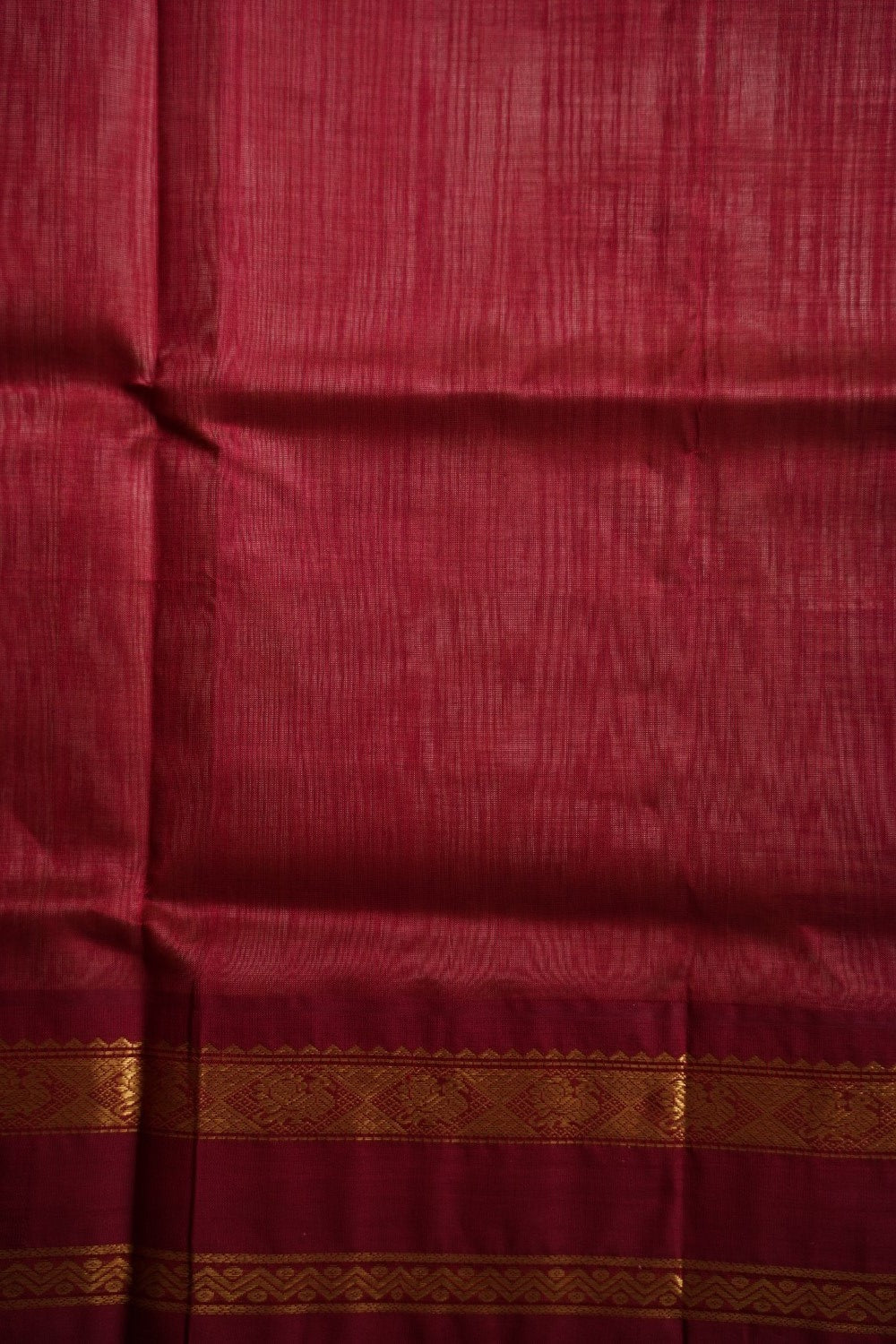 Sandal colour Kanchi Silk Cotton Saree With Zari Border PC11394