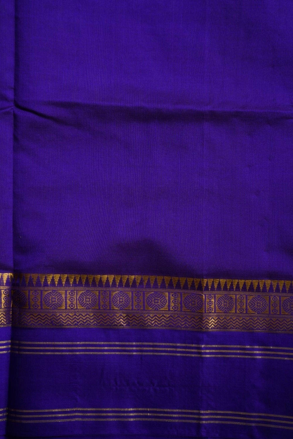Half white Kanchi  Checks Silk Cotton Saree With Zari Border PC11379