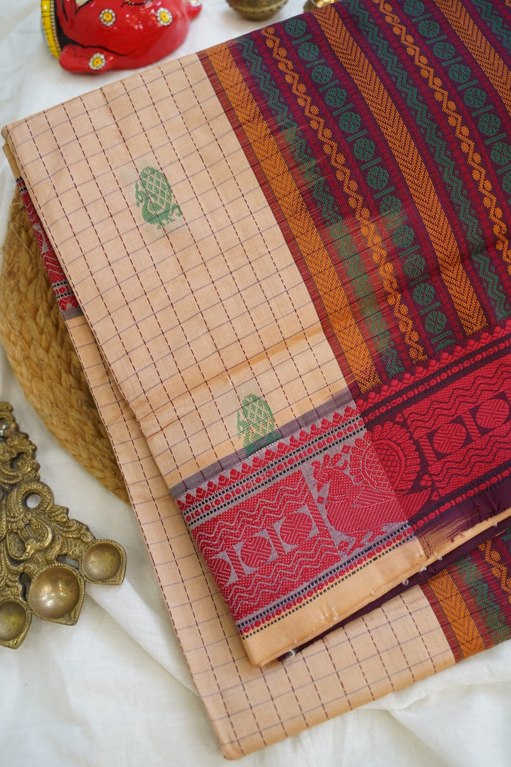 Kanchi Semi Silk Cotton Saree PC15280