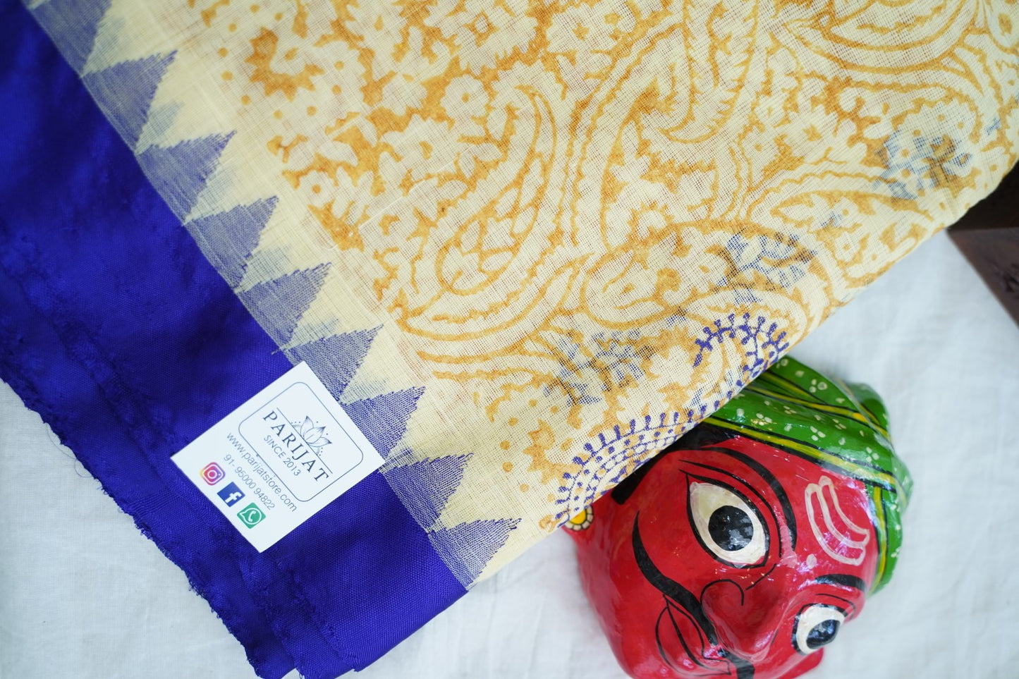 Block Printed Ponduru handloom Cotton Saree PC17531