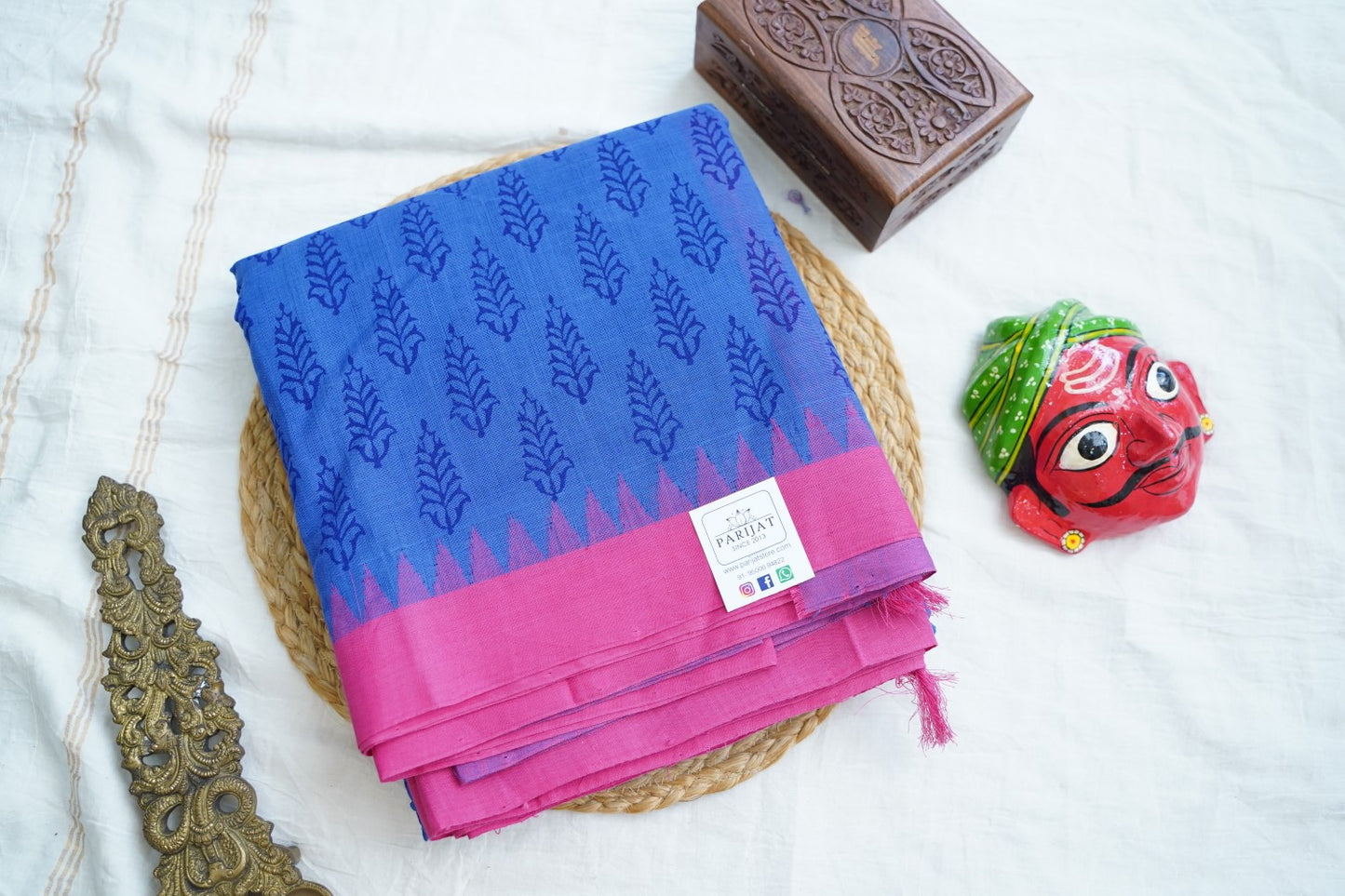 Block Printed Ponduru handloom Cotton Saree PC17530