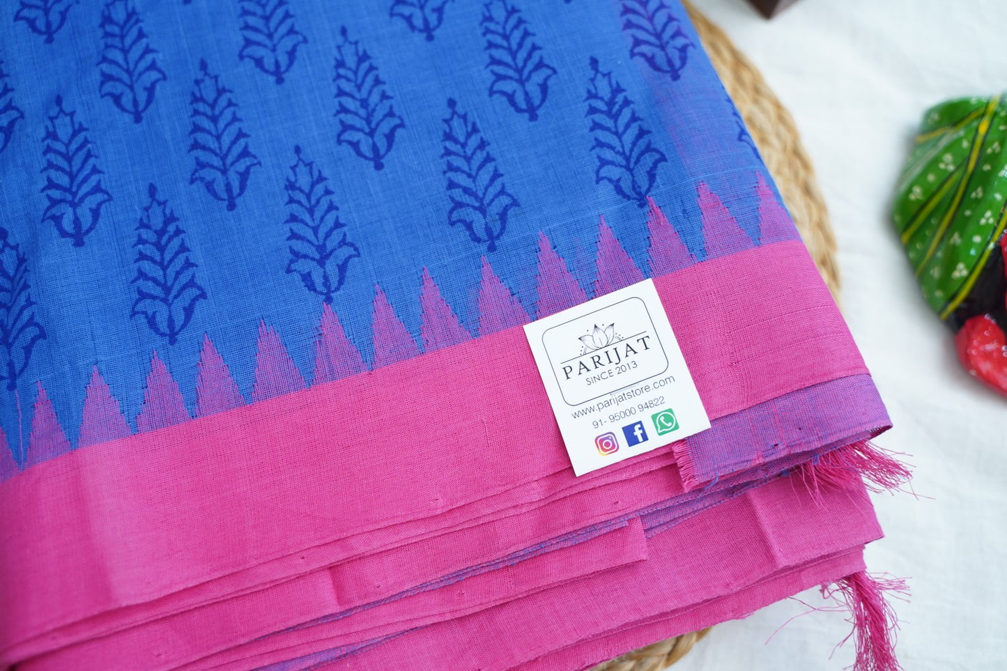 Block Printed Ponduru handloom Cotton Saree PC17530