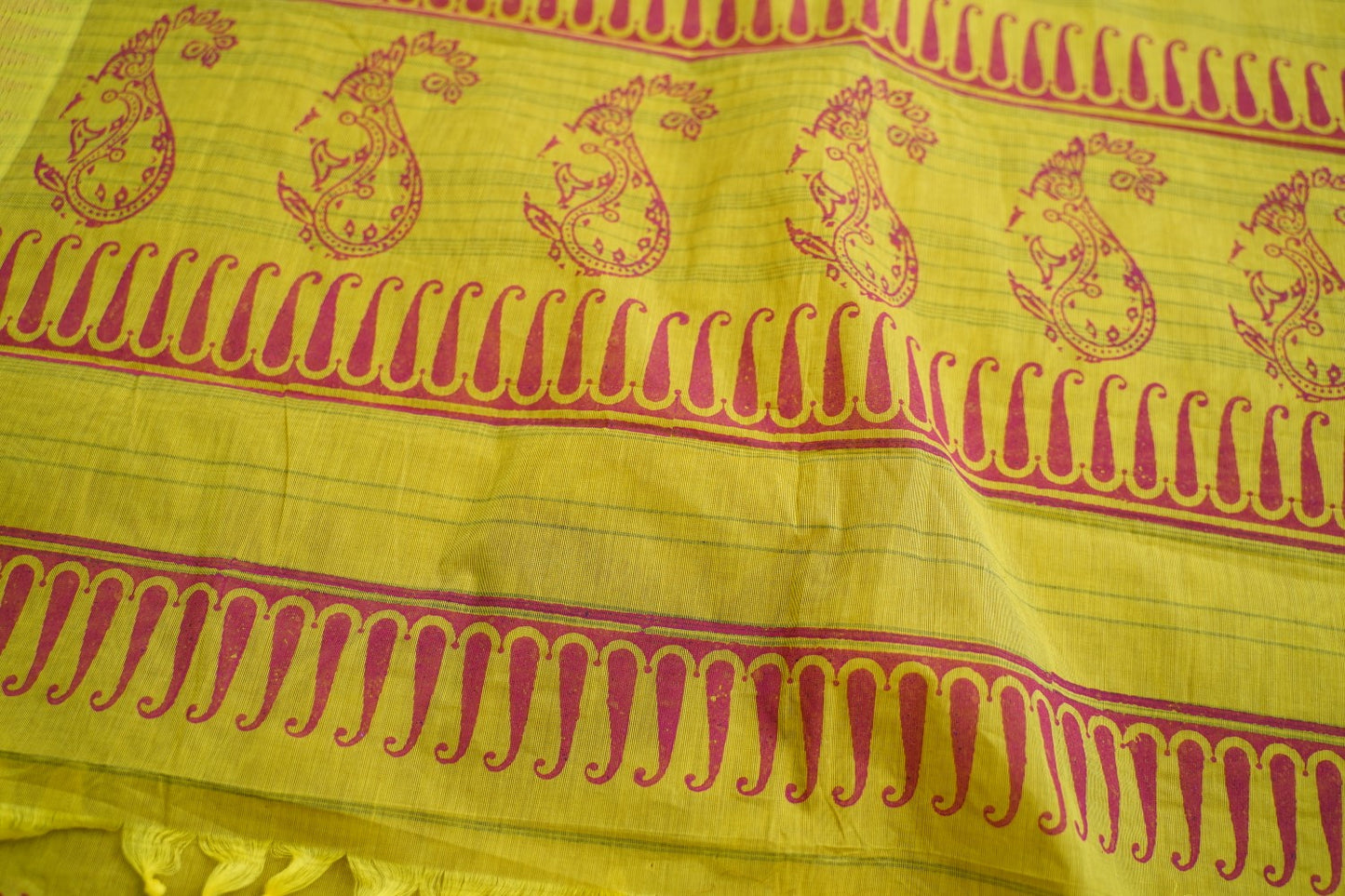 Block Printed Chettinad Cotton Saree PC17528
