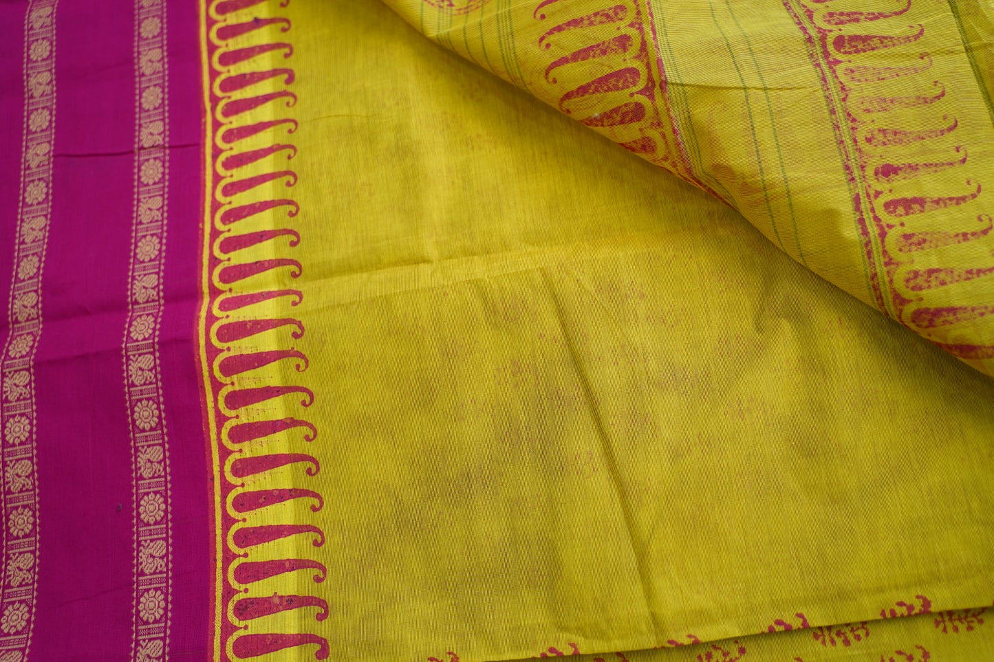 Block Printed Chettinad Cotton Saree PC17528