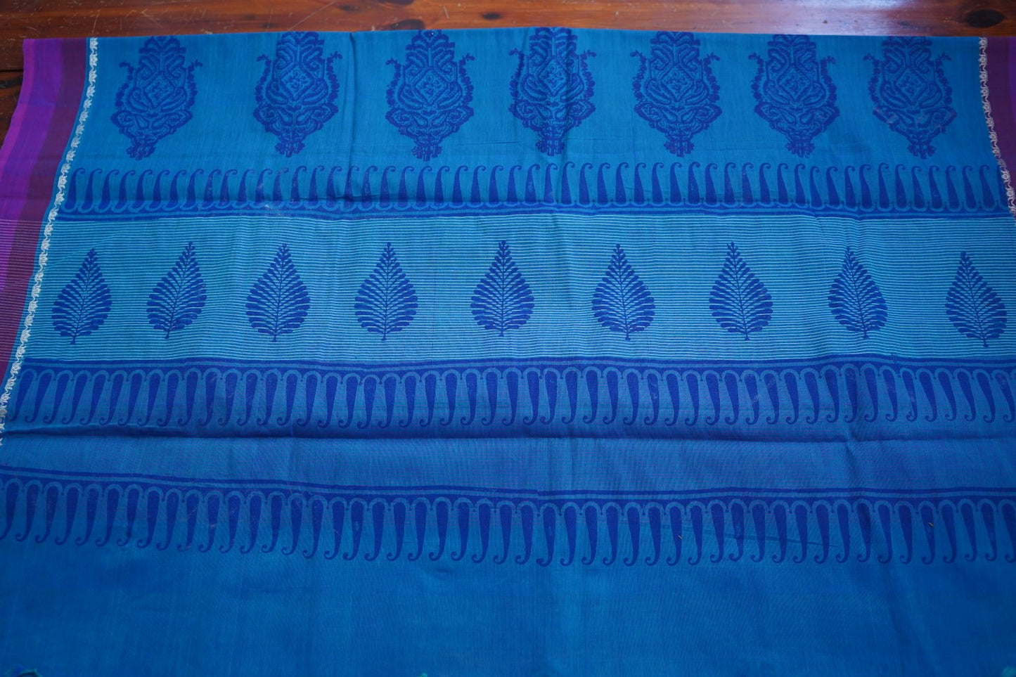 Block Printed Handloom Cotton Saree PC17536