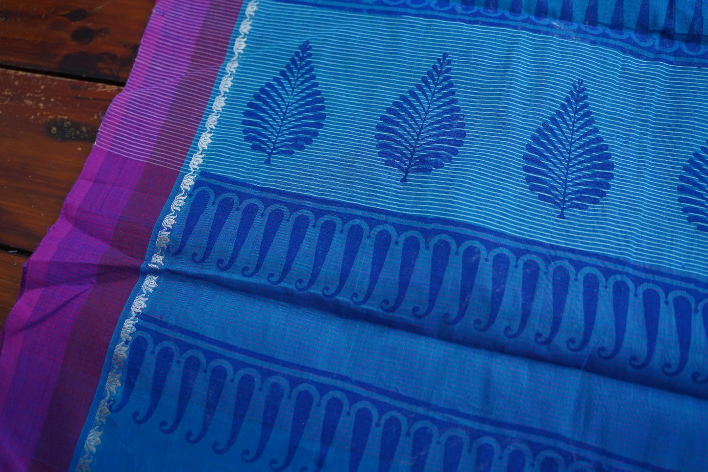 Block Printed Handloom Cotton Saree PC17536