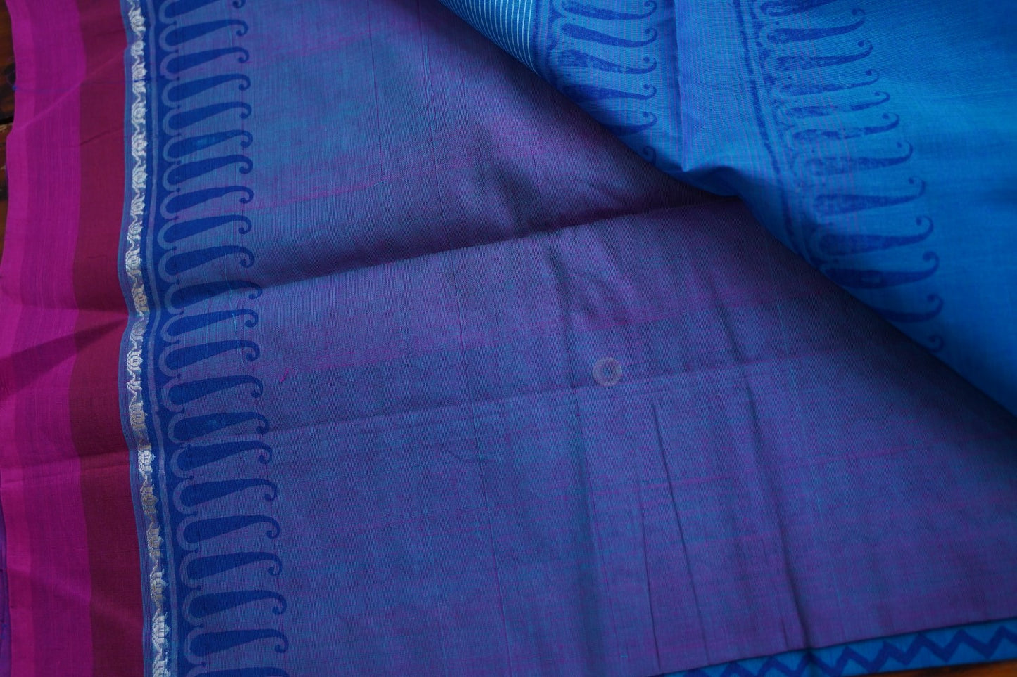 Block Printed Handloom Cotton Saree PC17536