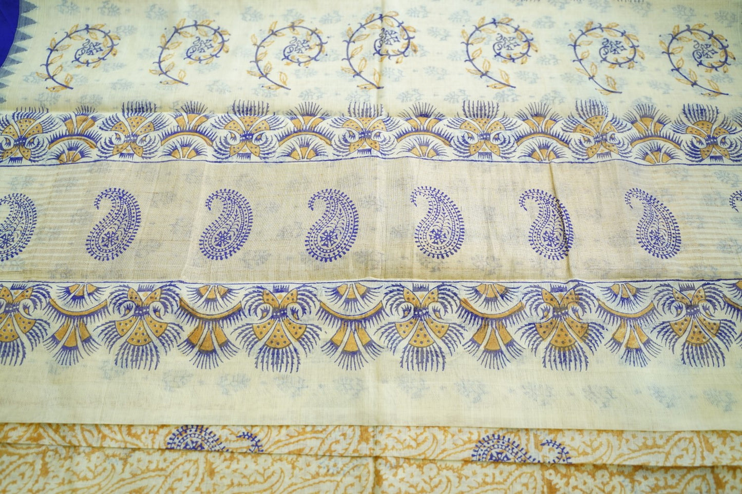 Block Printed Ponduru handloom Cotton Saree PC17531