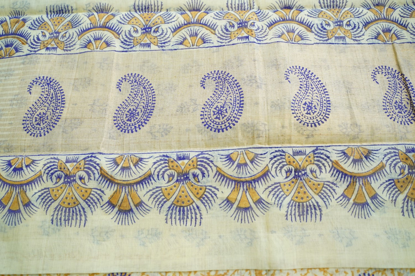 Block Printed Ponduru handloom Cotton Saree PC17531