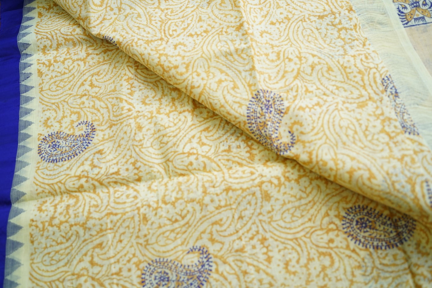 Block Printed Ponduru handloom Cotton Saree PC17531