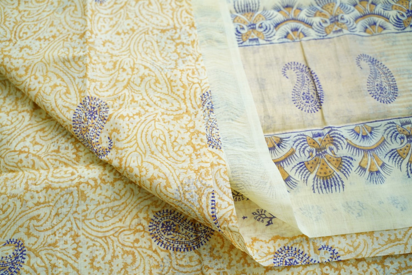 Block Printed Ponduru handloom Cotton Saree PC17531