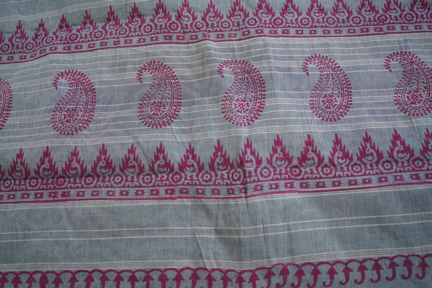 Block Printed Chettinad Cotton Saree PC17529
