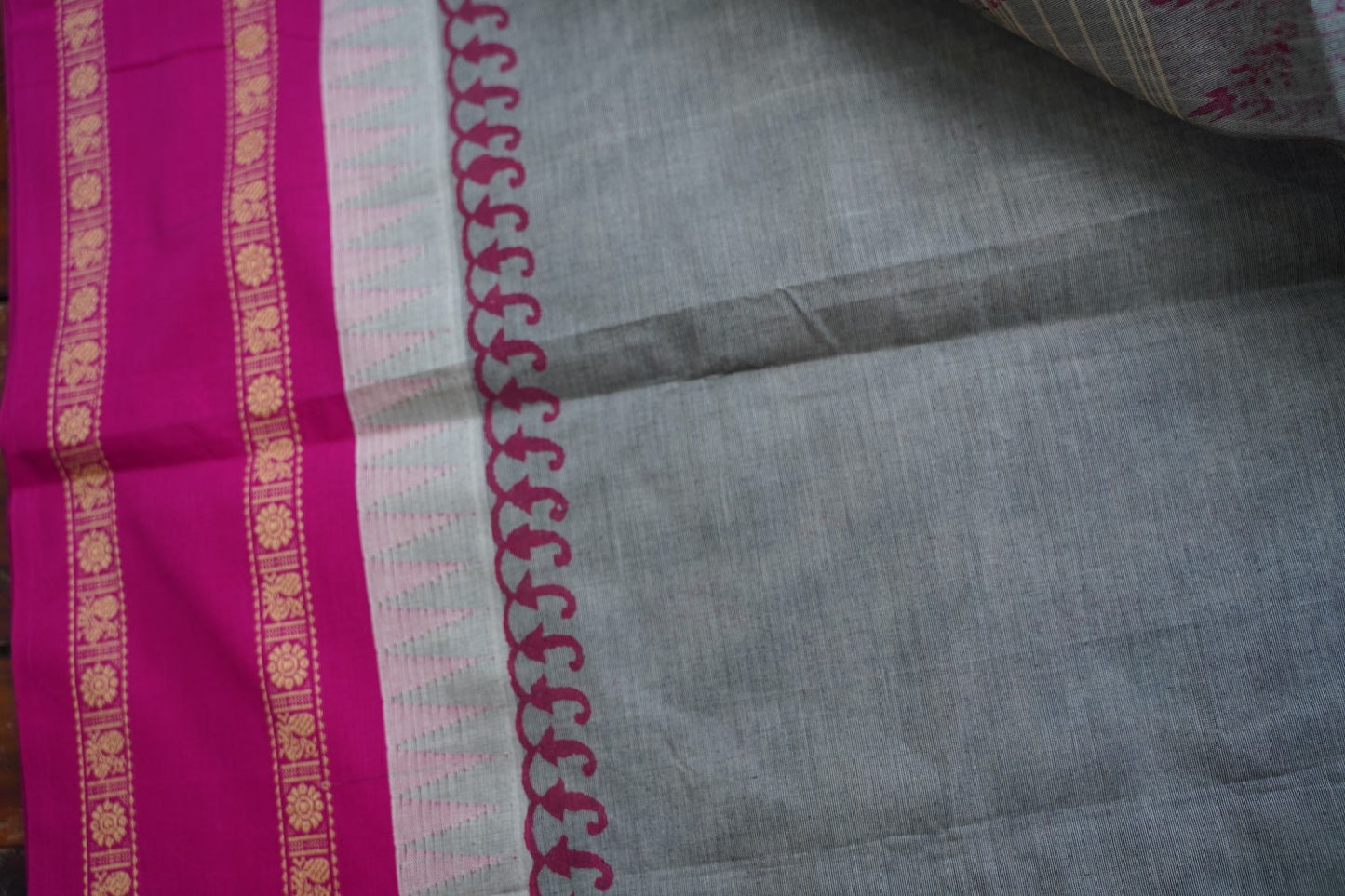 Block Printed Chettinad Cotton Saree PC17529