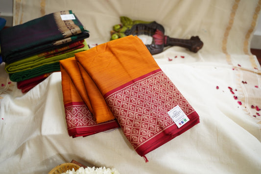 Narayanapet handloom Cotton Saree with Thread border PC12786