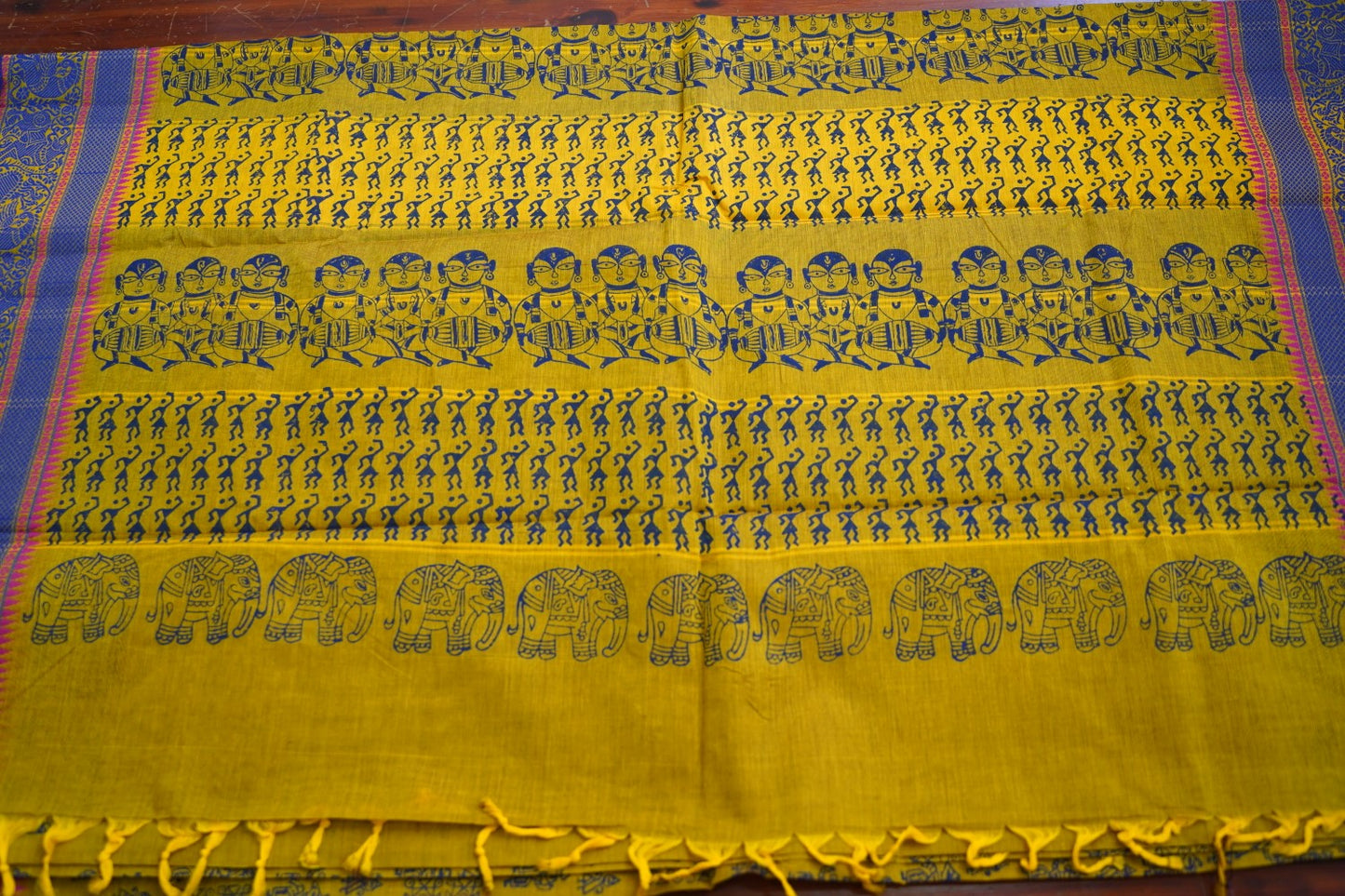 Block Printed Chettinad Cotton Saree PC17527