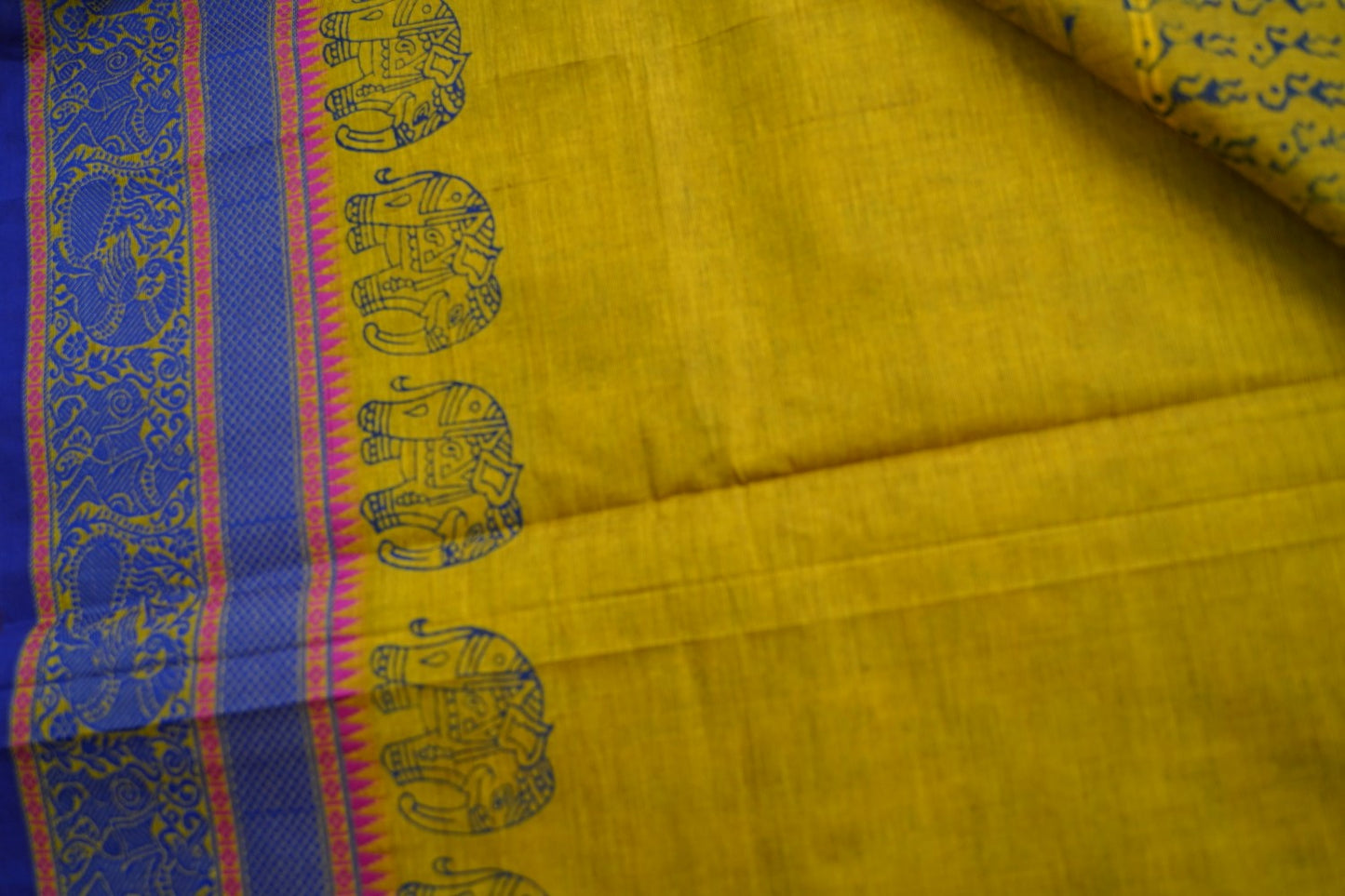 Block Printed Chettinad Cotton Saree PC17527