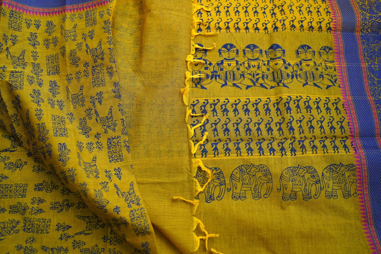 Block Printed Chettinad Cotton Saree PC17527