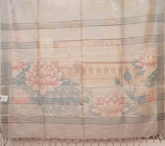 Semi Linen Fancy saree PC16474