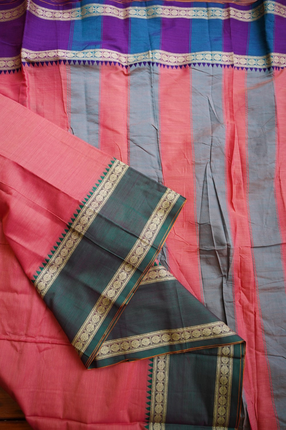 Narayanapet handloom Cotton Saree with Thread border PC12792