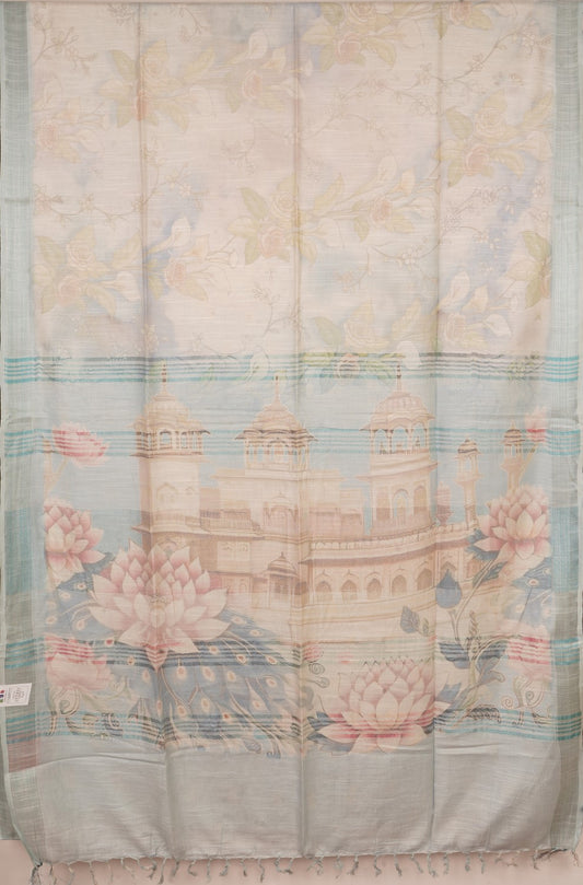 Semi Linen Fancy saree PC16472