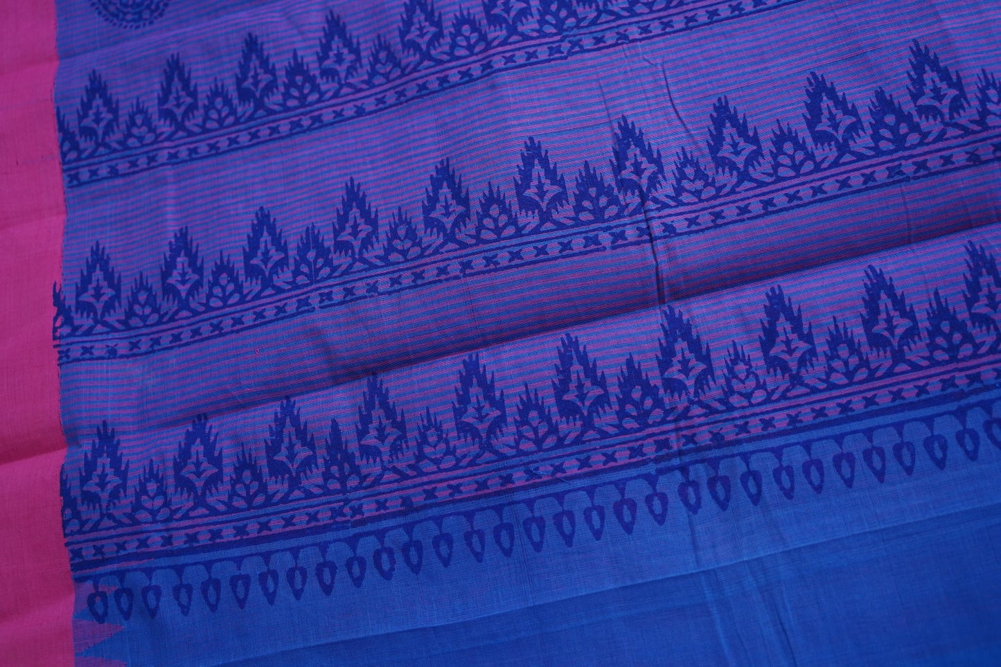 Block Printed Ponduru handloom Cotton Saree PC17530