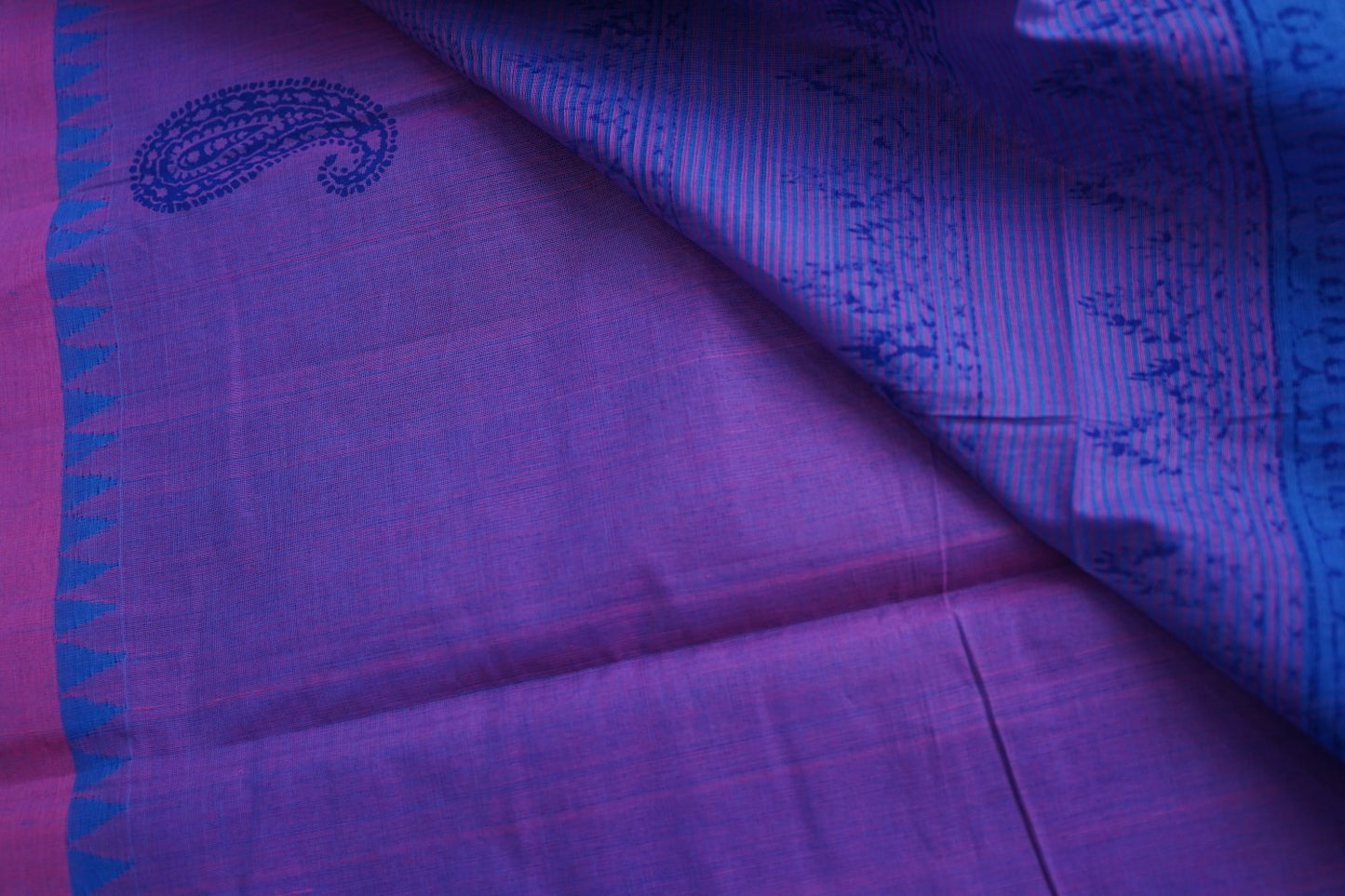 Block Printed Ponduru handloom Cotton Saree PC17530