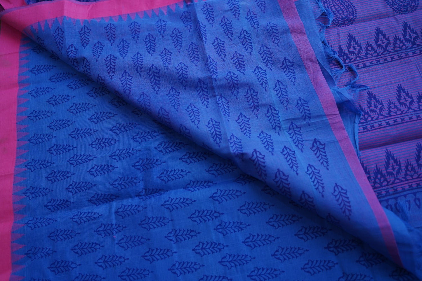 Block Printed Ponduru handloom Cotton Saree PC17530