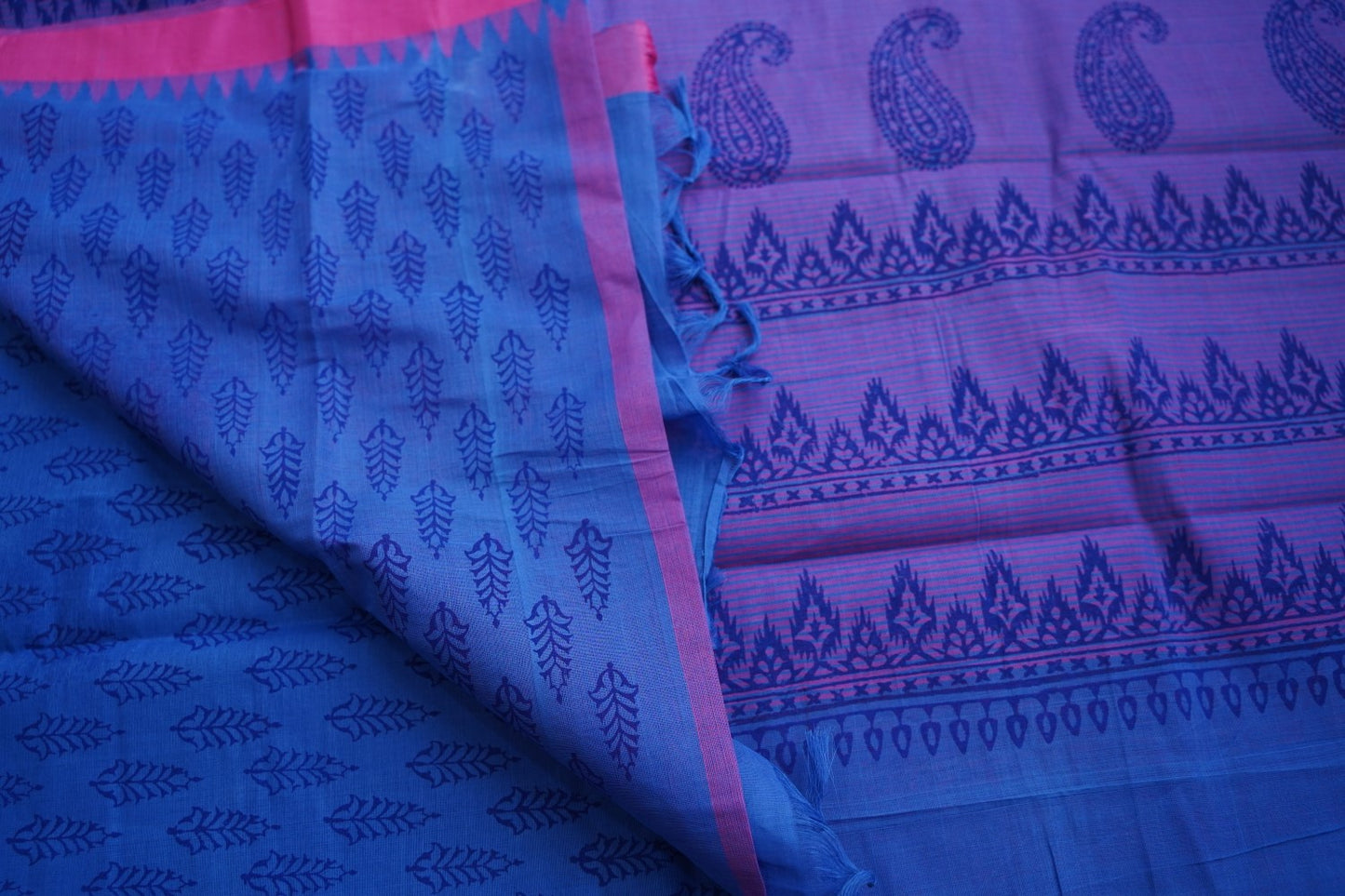 Block Printed Ponduru handloom Cotton Saree PC17530