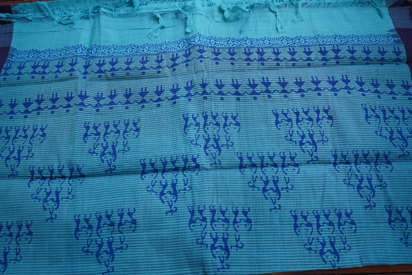 Block Printed Ponduru handloom Cotton Saree PC17532