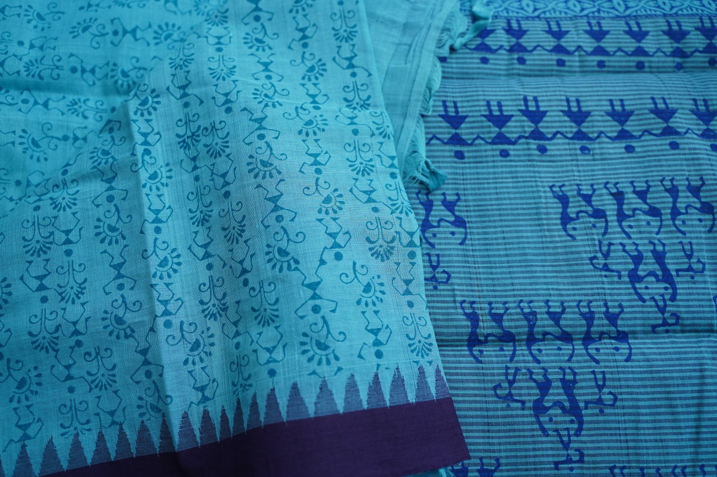 Block Printed Ponduru handloom Cotton Saree PC17532