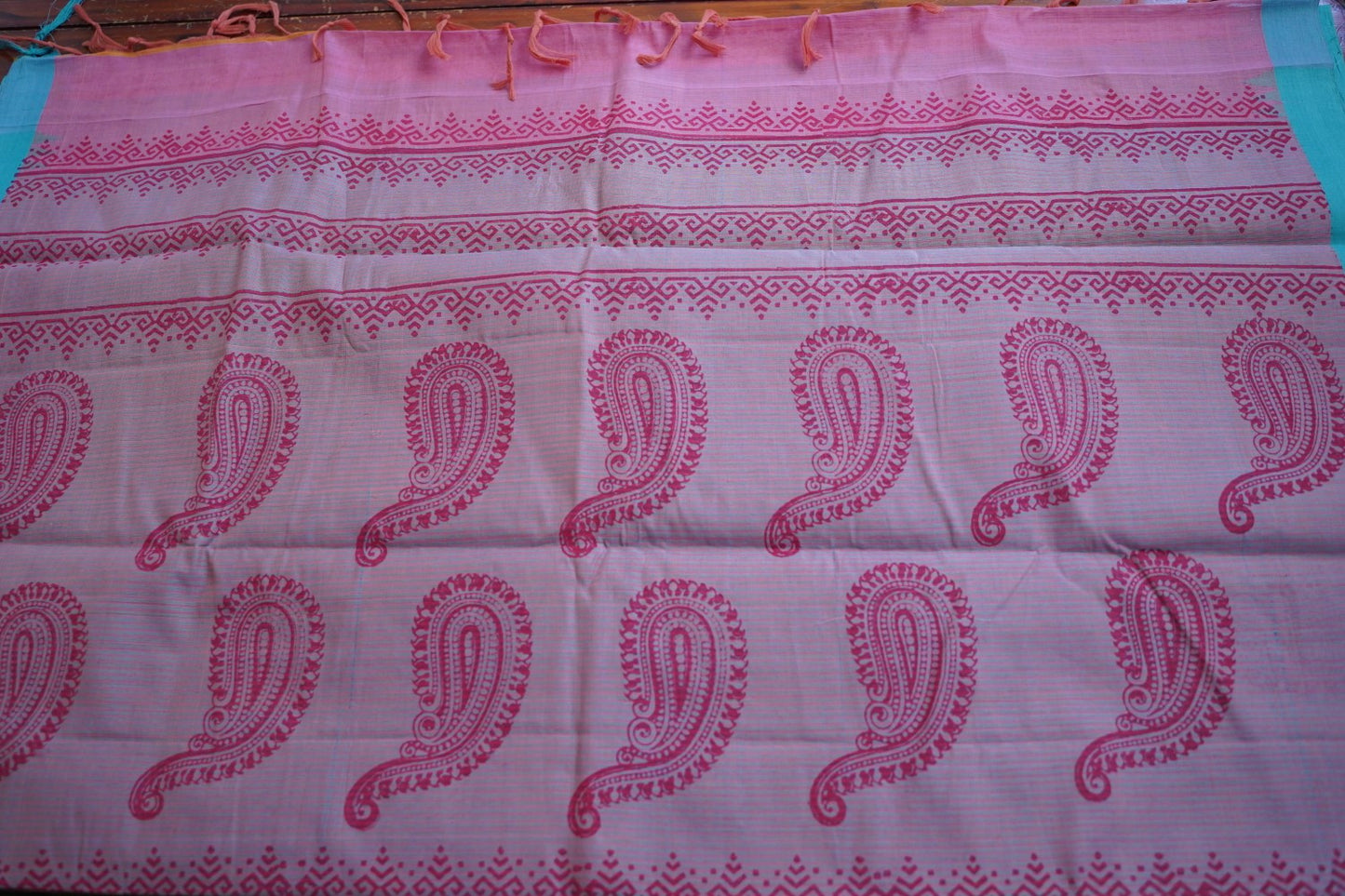 Block Printed Ponduru handloom Cotton Saree PC17534