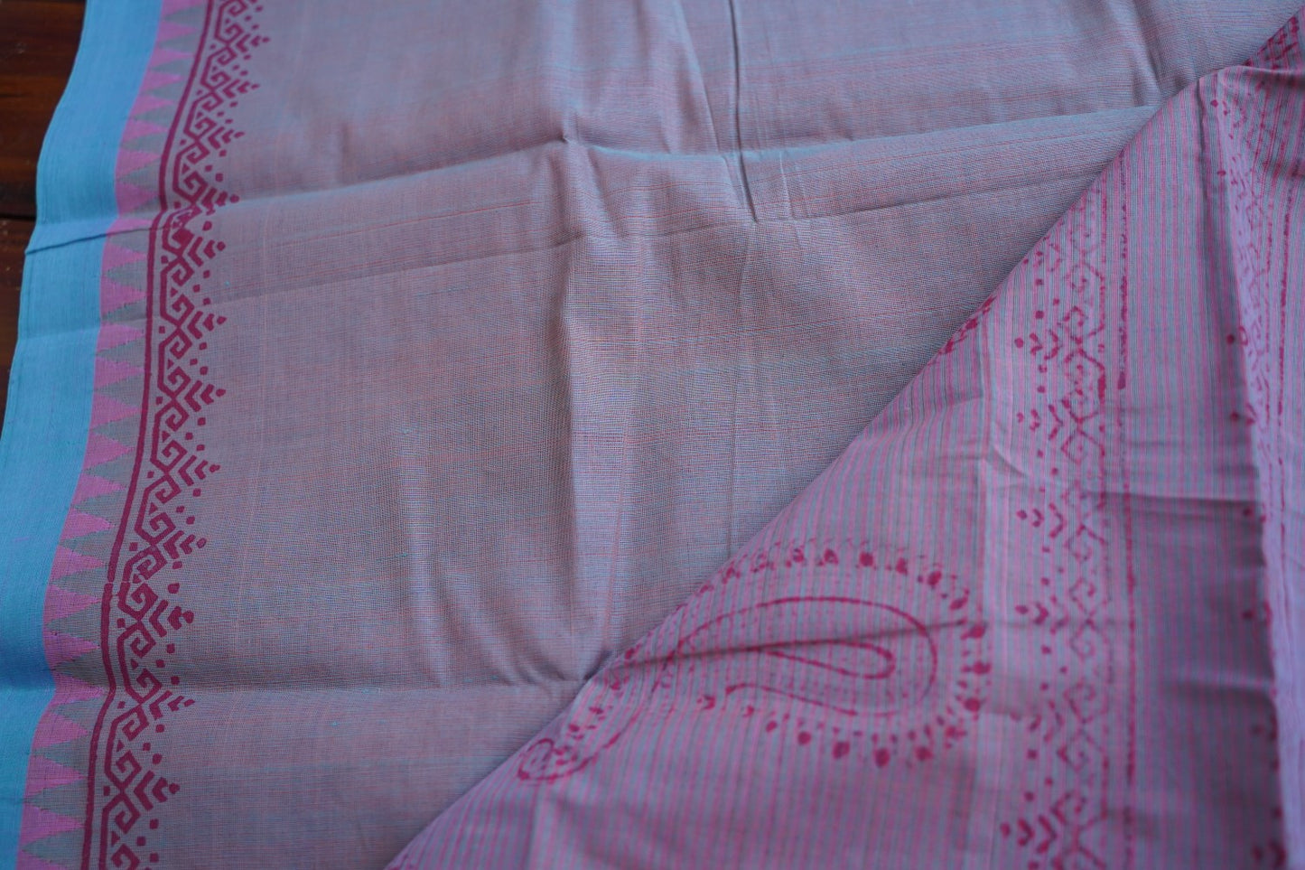 Block Printed Ponduru handloom Cotton Saree PC17534