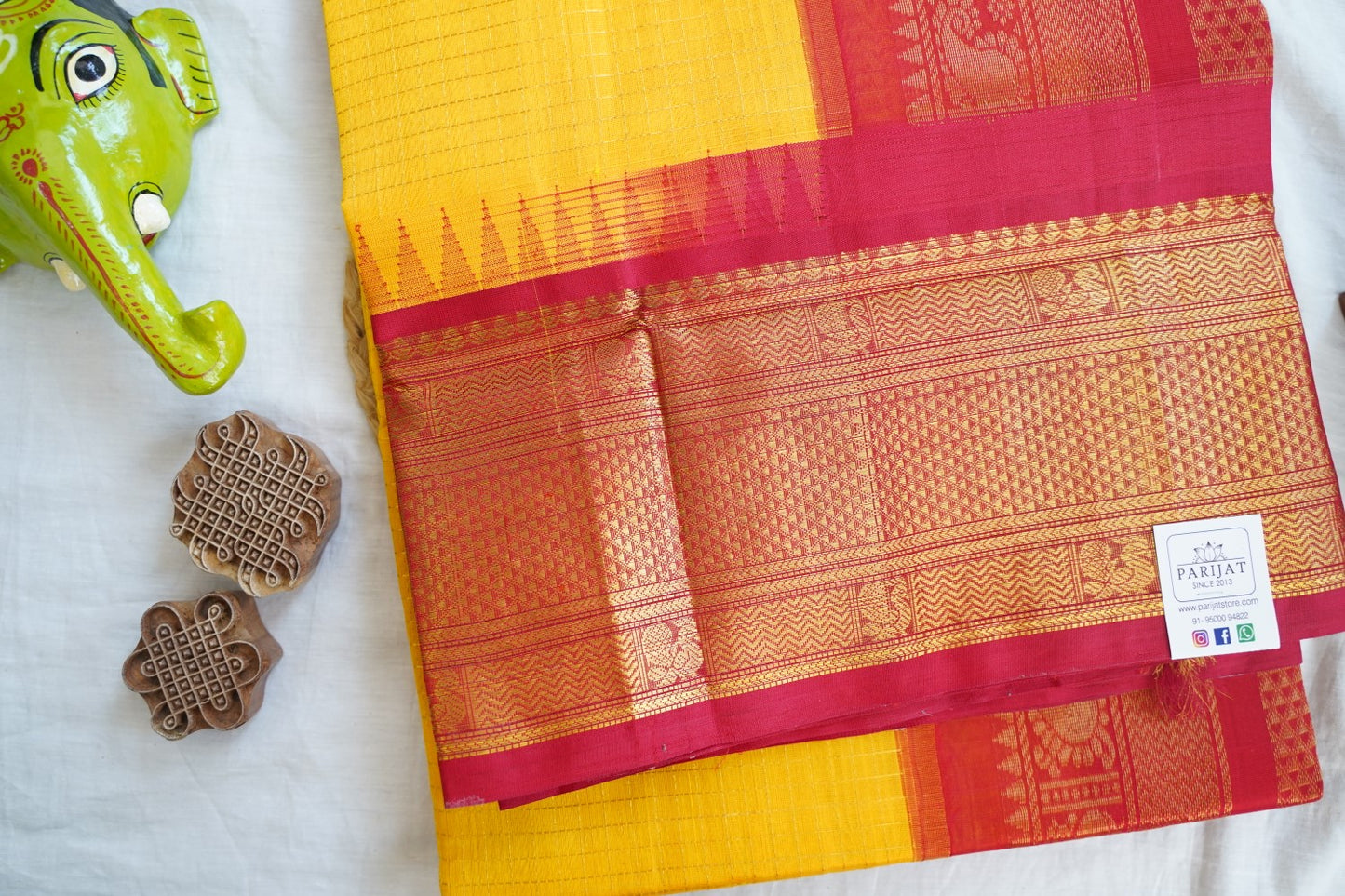 Kanchi Handloom Silk Cotton Saree PC16655