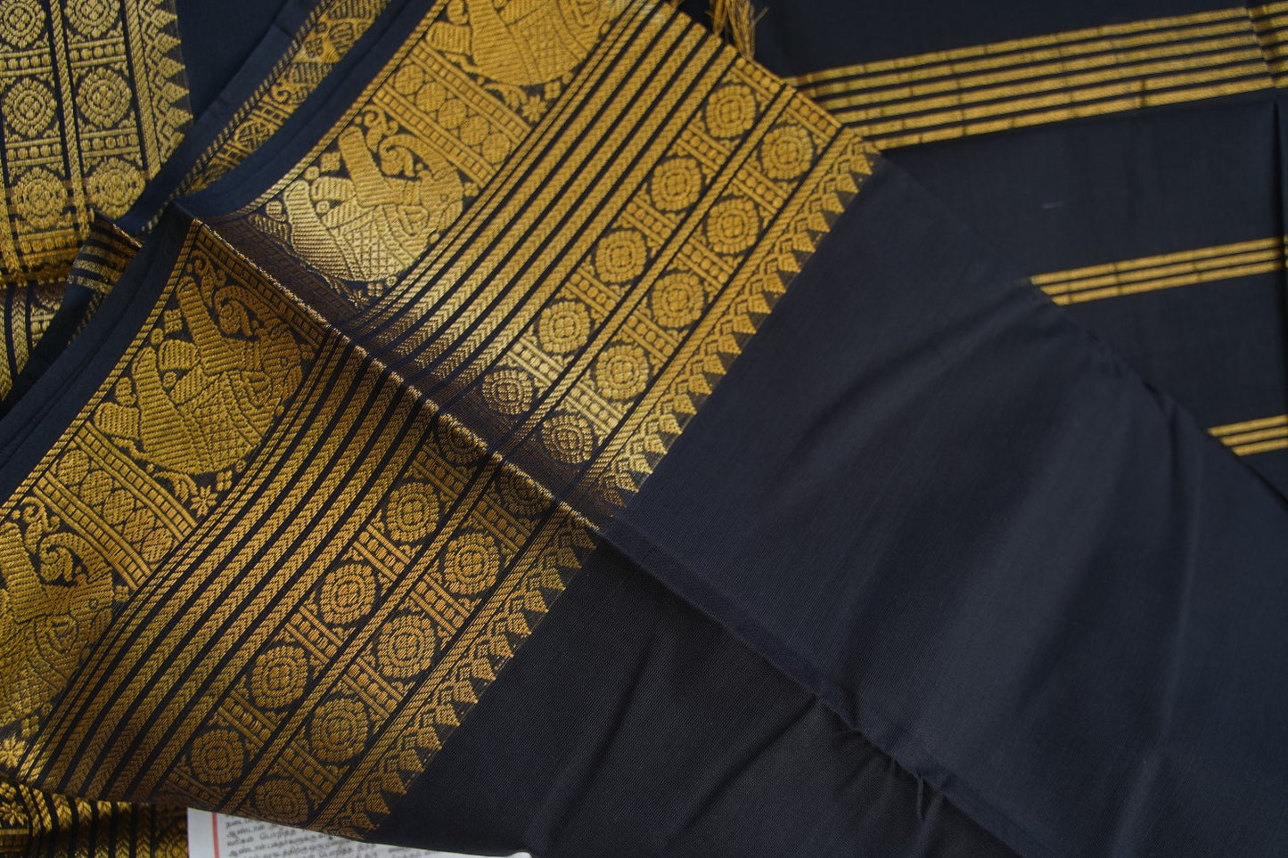 Chettinad handloom Cotton Saree[ black]  PC16600