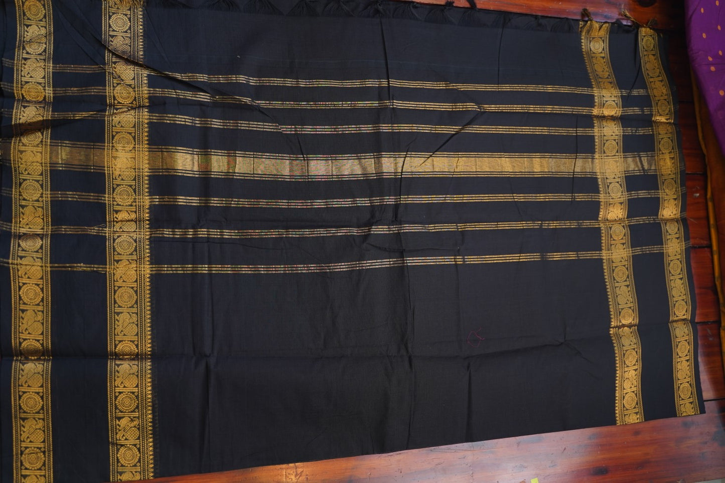 Chettinad handloom Cotton Saree[ black] PC16598