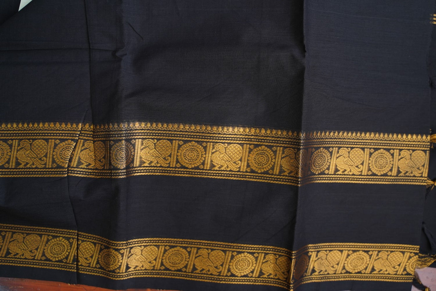 Chettinad handloom Cotton Saree[ black] PC16598