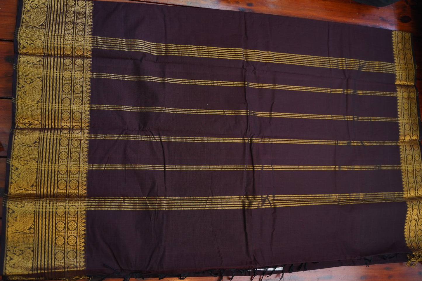 Chettinad handloom Cotton Saree [brown] PC16601