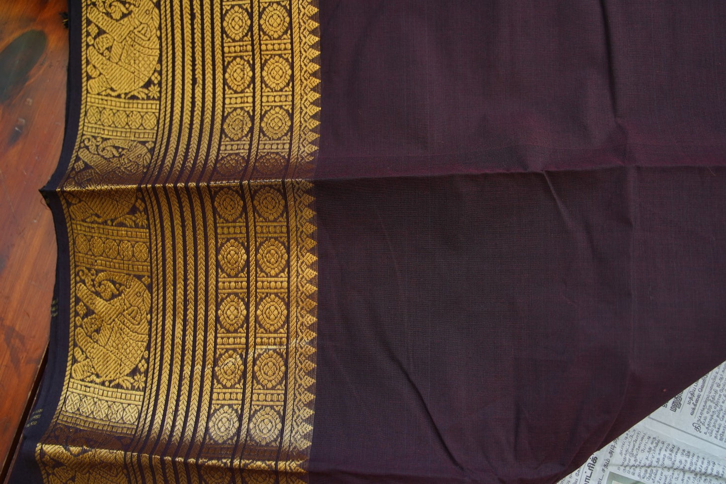 Chettinad handloom Cotton Saree [brown] PC16601