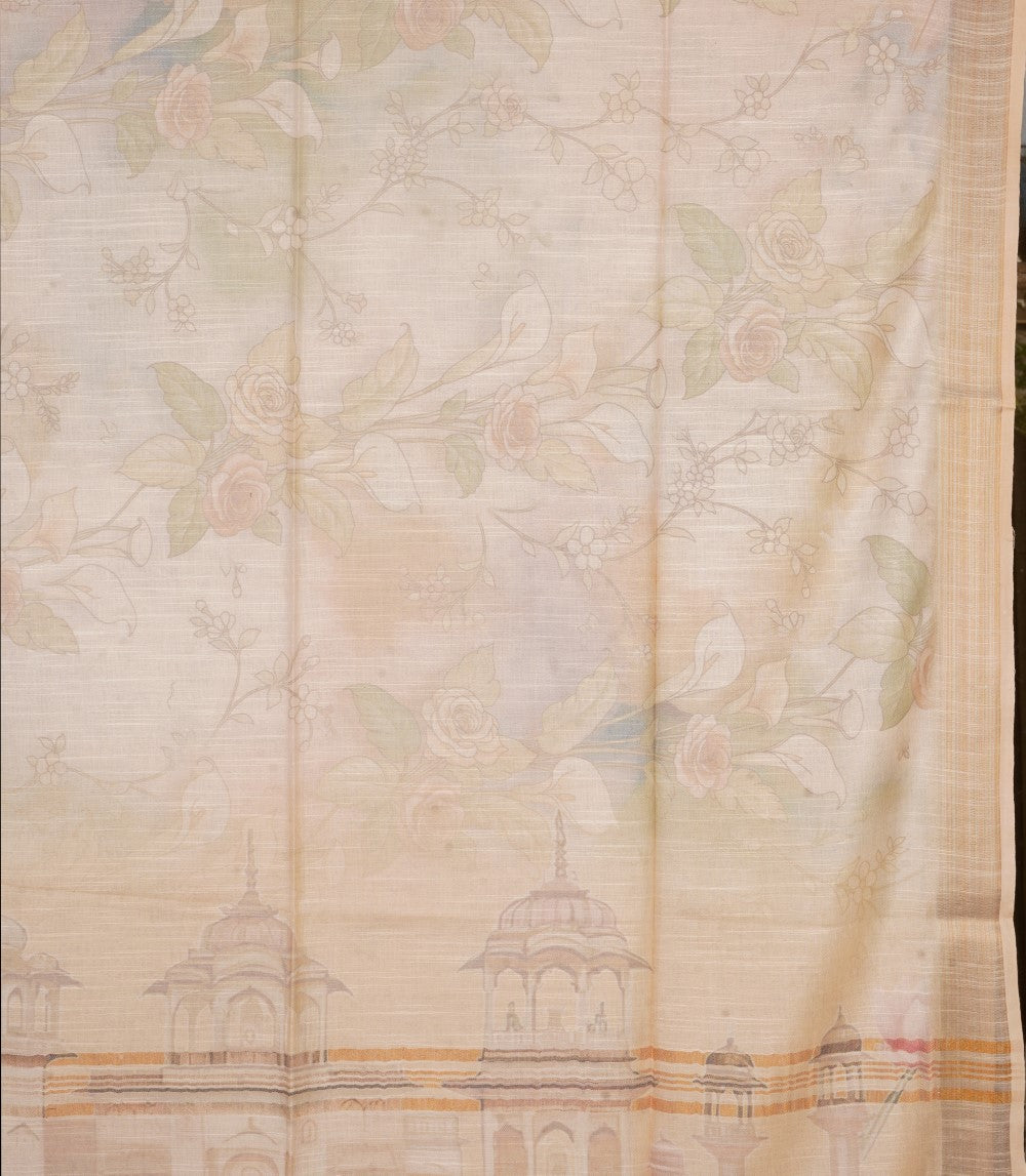 Semi Linen Fancy saree PC16475