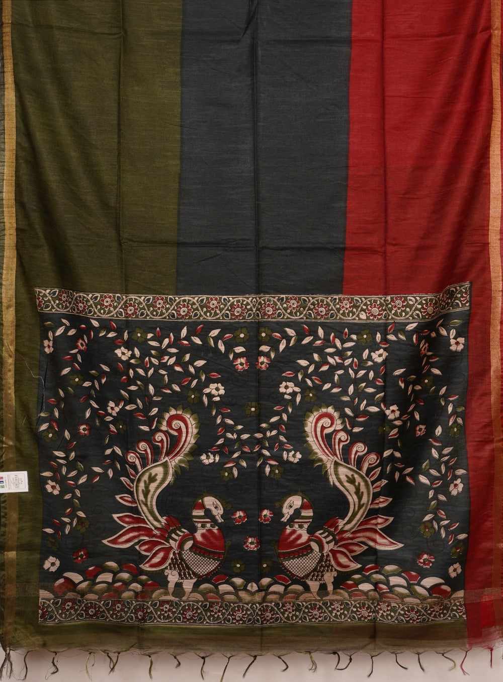 Semi tussarFancy saree PC16413