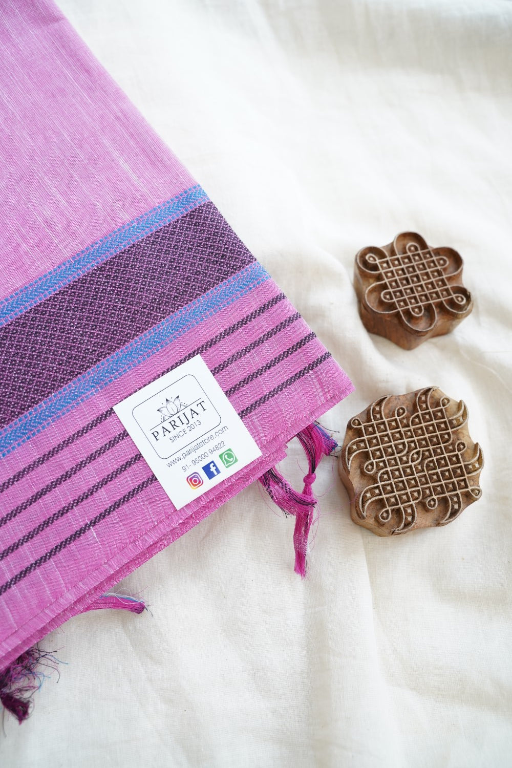 Block Printed Chettinad Cotton Saree PC15423