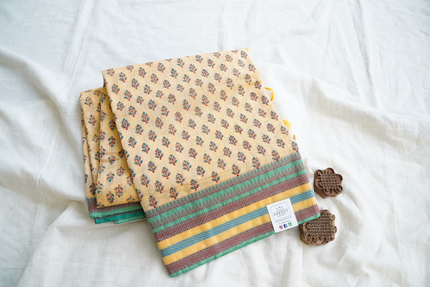 Block Printed Chettinad Cotton Saree PC15430